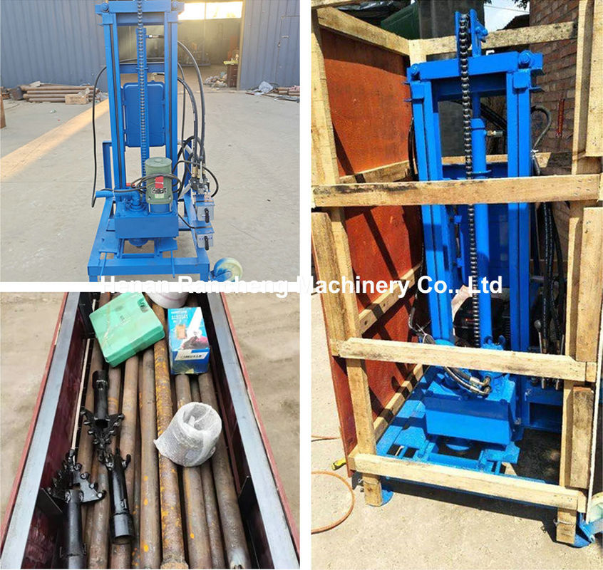 Profundidad de perforación 100m Máquina principal de perforación de pozos eléctricos portátiles de agua con motor de 22 HP