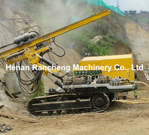60m Tipo de pequeño rastreador DTH Roteador de explosión montado en el agujero de perforación Minería portátil Máquina de dirección de agujero de perforación neumática