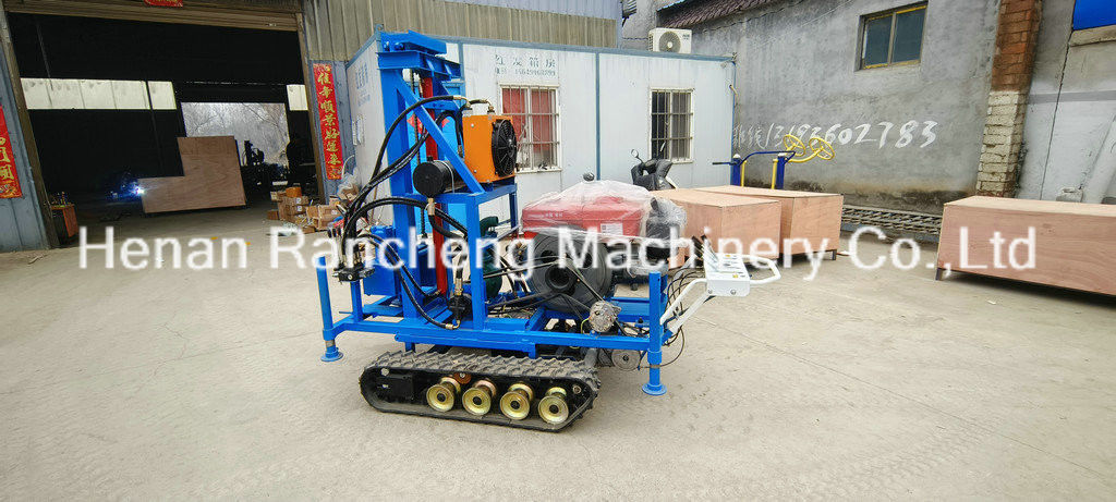 Fácil de operar RCS200C Excavadora de caucho Rig de perforación portátil con 150m de profundidad 450mm de diámetro