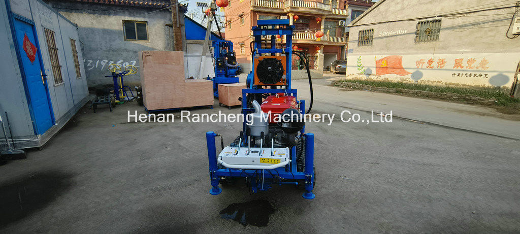 Fácil de operar RCS200C Excavadora de caucho Rig de perforación portátil con 150m de profundidad 450mm de diámetro