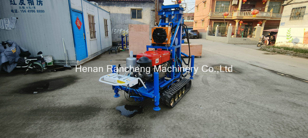 Fácil de operar RCS200C Excavadora de caucho Rig de perforación portátil con 150m de profundidad 450mm de diámetro