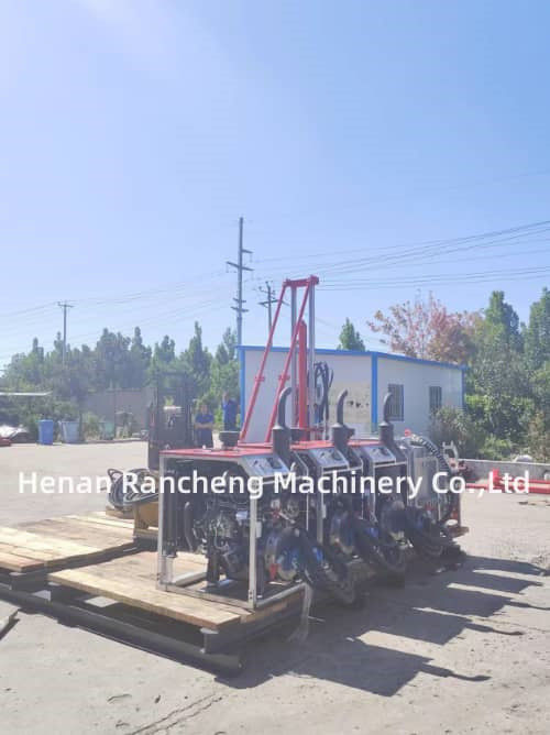 Cabeza de rotación del motor superior Rig de perforación de núcleo hidráulico Equipo de perforación de núcleo portátil con profundidad de 480 m y par máximo
