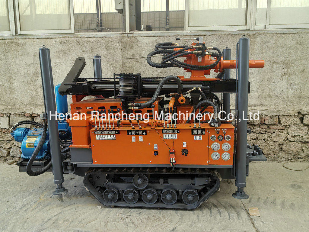 Rig de perforación de pozos de agua Mini Crawler de 180 m con motor YuChai de 77,3 kW para pozo