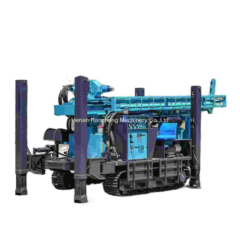 Máquina de perforación de pozos de agua de alto rendimiento de 350 m de profundidad de perforación montada en un rastreador con motor Yuchai de 91 kW