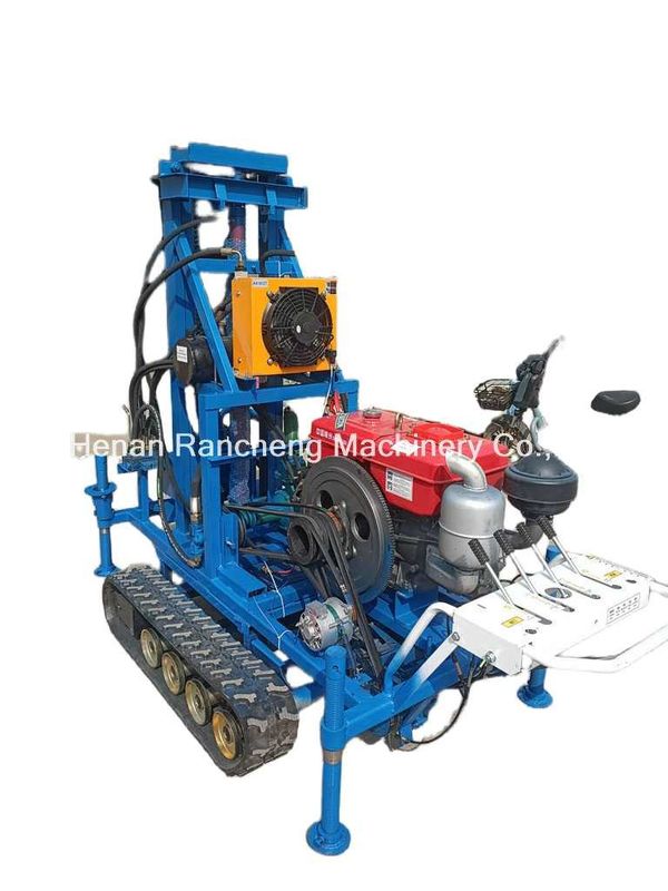 Fácil de operar RCS200C Excavadora de caucho Rig de perforación portátil con 150m de profundidad 450mm de diámetro