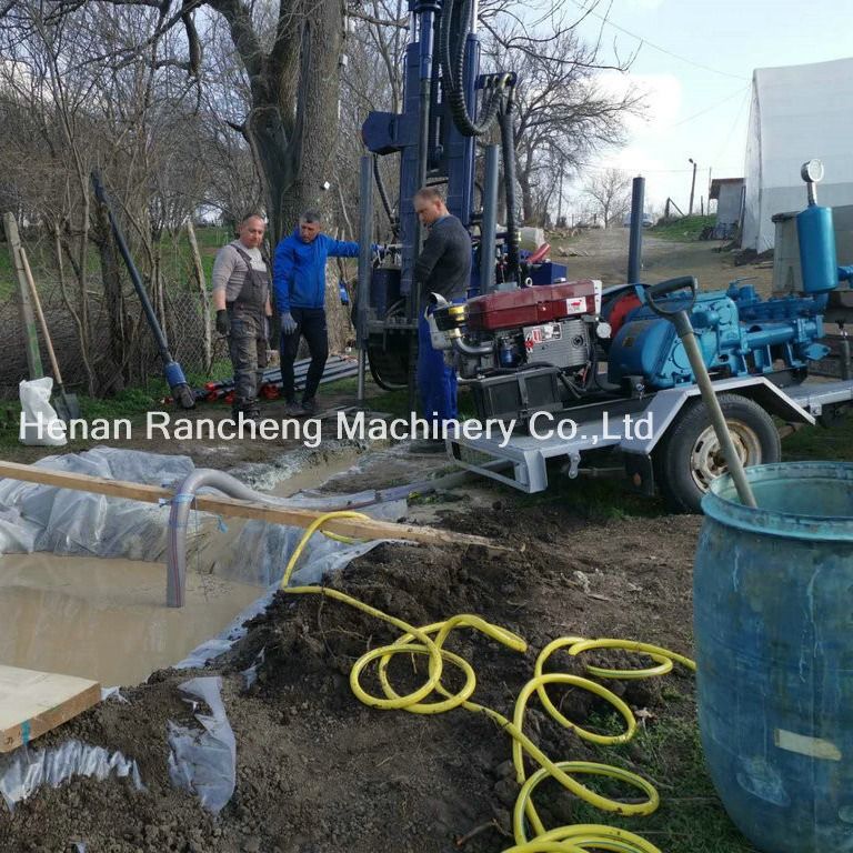 Máquina de perforación de pozos de agua de agujero de 180 m / Máquina de perforación de pozos de agua de tamaño mini