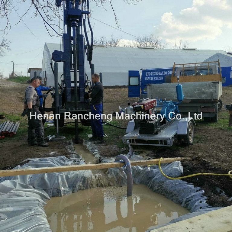 Máquina de perforación de pozos de agua de agujero de 180 m / Máquina de perforación de pozos de agua de tamaño mini