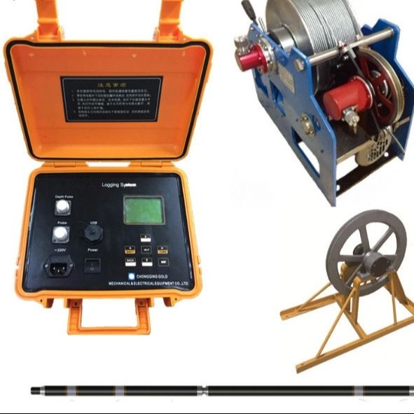 Equipo de registro de agujeros de 300 metros RCQ-2D con sonda gamma de densidad de pared lateral JMZD-2D