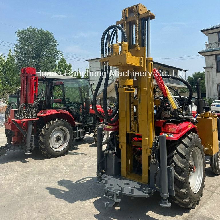 200m Tractor montado Gran potencia máquina de perforación de pozos de agua Tractor Rig de perforación profunda