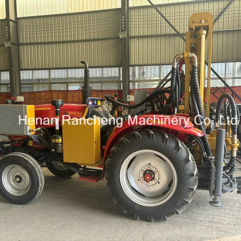 200m Tractor montado Gran potencia máquina de perforación de pozos de agua Tractor Rig de perforación profunda