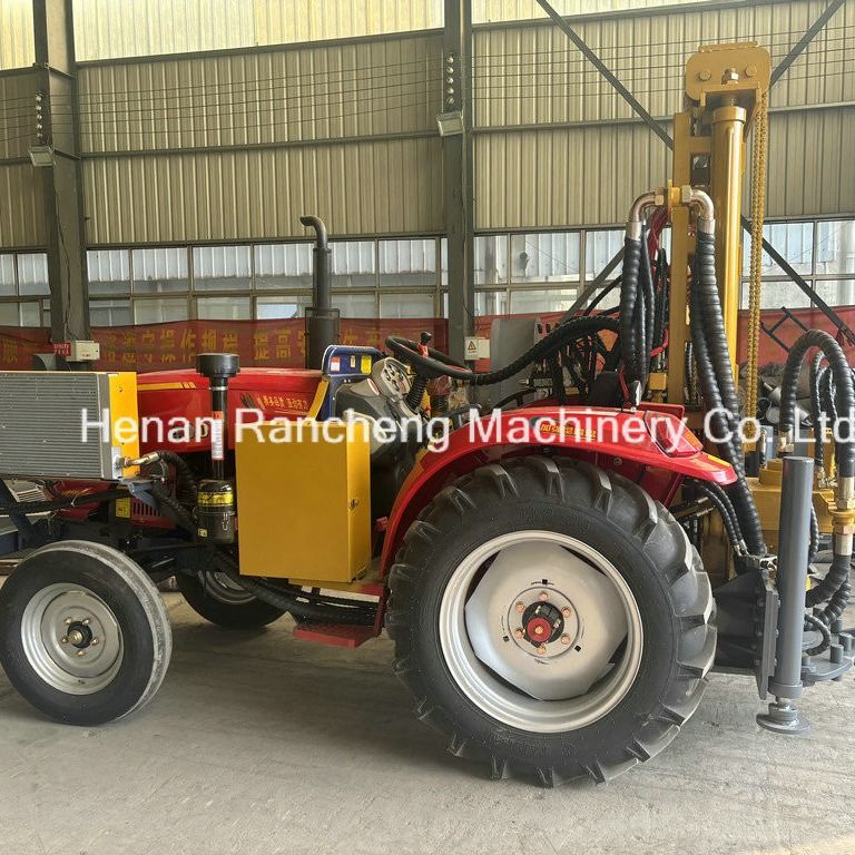 Máquina de perforación montada en tractor capaz de perforar 200 metros de profundidad