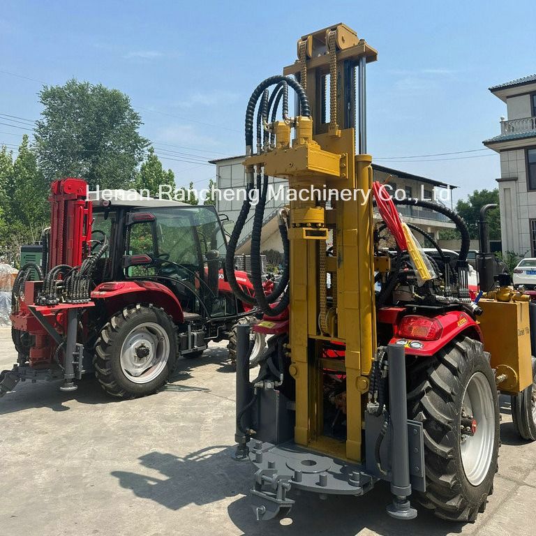 200/260m 254mm Tractor montado en cuatro ruedas Gran potencia Rig de perforación de pozos de agua