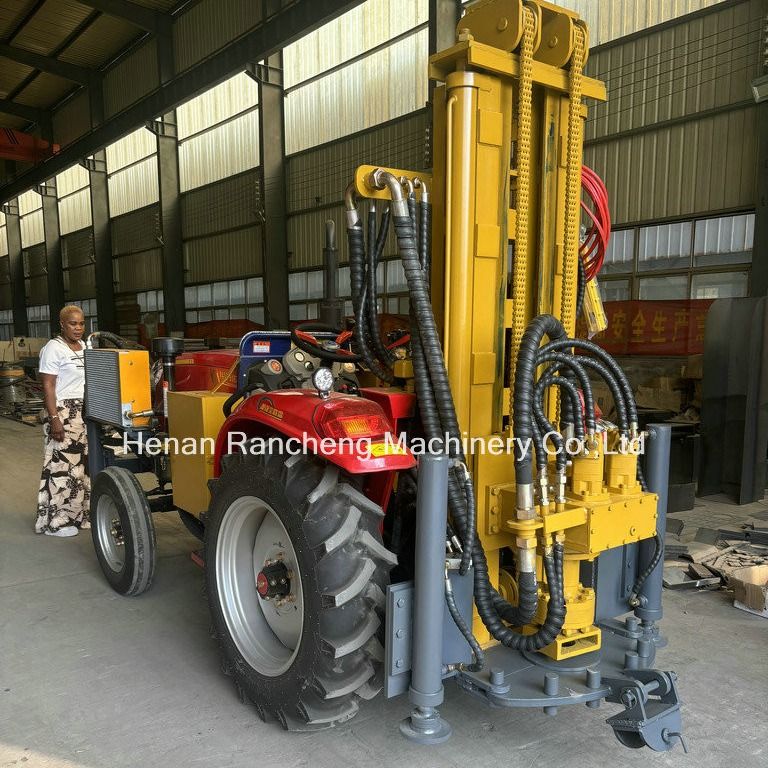 Tela de perforación de pozos de agua con tractor de control remoto 260m Tela de perforación de pozos de agua y neumáticos para agricultura