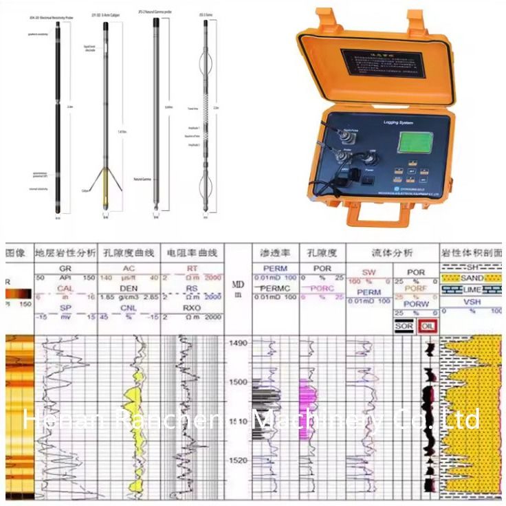 Equipo de registro de pozos RCQ-2D Sistema de registro digital con sonda de resistividad eléctrica y gamma natural JDX-2Dr