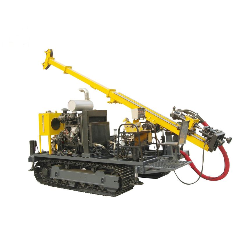 2200 rpm Velocidad de la plataforma de perforación del núcleo del rastreador hidráulico Alimentada por un motor diesel Cummins de 74 kW