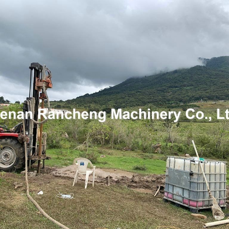 200m Tractor montado en agua profunda Pozo de perforación Rig 45HP Motor diesel Máquina hidráulica de perforación de pozos de agua
