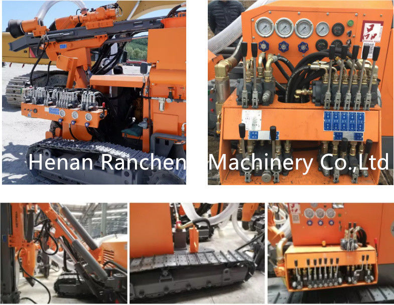 20m de hidráulico integrado DTH Rig de perforación RCZ412B-1 modelo 58KW Yuchai motor con colector de polvo