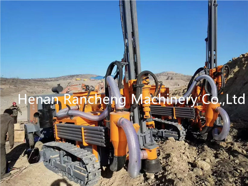 20m de hidráulico integrado DTH Rig de perforación RCZ412B-1 modelo 58KW Yuchai motor con colector de polvo