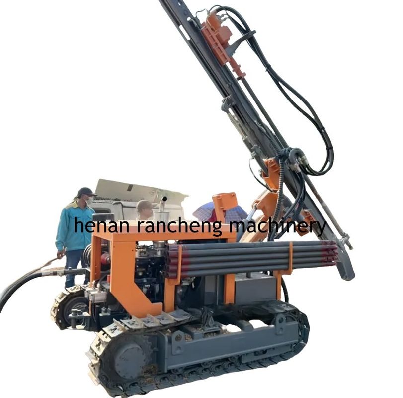 20m de hidráulico integrado DTH Rig de perforación RCZ412B-1 modelo 58KW Yuchai motor con colector de polvo