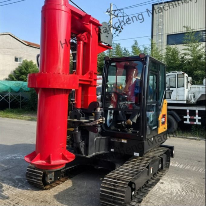 RCQ-10C Mini Pila Hidráulica Rig de Perforación 10m Profundidad Con 36KW de motor Kubota Sany SY60C Chasis de excavadora