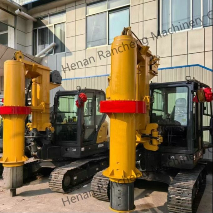 RCQ-10C Mini Pila Hidráulica Rig de Perforación 10m Profundidad Con 36KW de motor Kubota Sany SY60C Chasis de excavadora