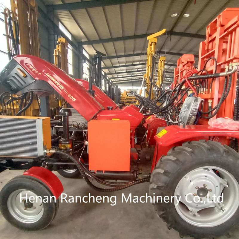 Máquina de perforación de pozos hidráulicos DTH 200 m Máquina de perforación de pozos hidráulicos con tractor neumático portátil