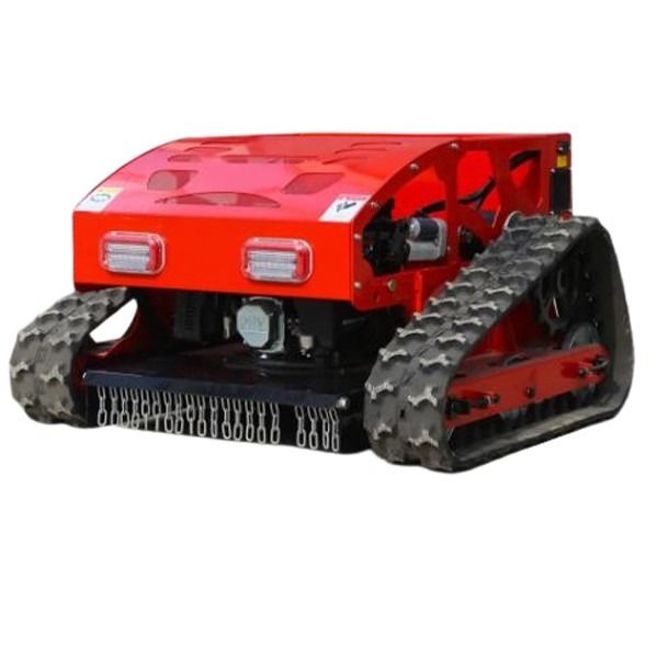 Tipo Crawler Cuatro ruedas híbridas de control remoto Cortadora de césped 8HP Motor de gasolina