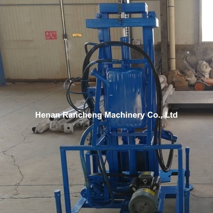 Rig eléctrico portátil de perforación de pozos de agua de 100 m de profundidad con motor de 22 CV 40 kg de carga máxima