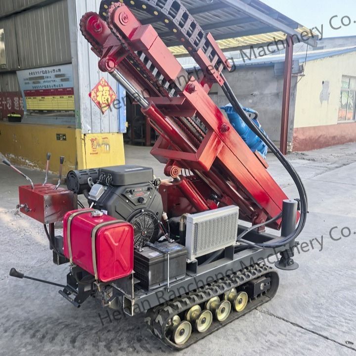 RCKM-30S conductor de pila hidráulica pequeña para instalación de pila solar con motor de gasolina de 28 CV