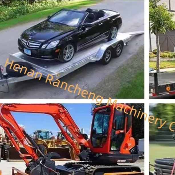 5t 5m*2,2m Camión de plataforma Semirremolque Eje de doble eje Freno eléctrico