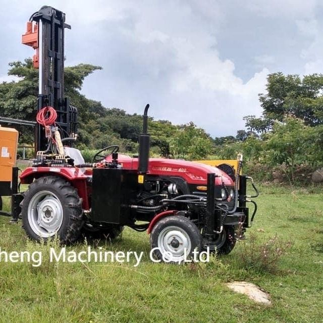 Máquina de perforación para pozos de agua de 200 m de profundidad con motor diesel de tractor