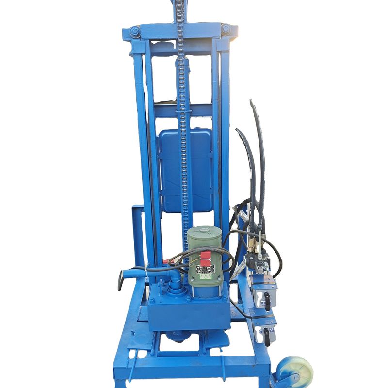 Rig eléctrico portátil de perforación de pozos de agua de 100 m de profundidad con motor de 22 CV 40 kg de carga máxima