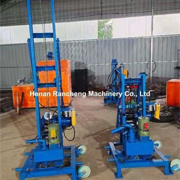 Rig eléctrico portátil de perforación de pozos de agua de 100 m de profundidad con motor de 22 CV 40 kg de carga máxima