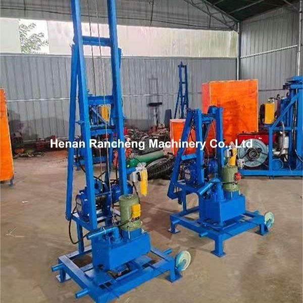 Rig eléctrico portátil de perforación de pozos de agua de 100 m de profundidad con motor de 22 CV 40 kg de carga máxima