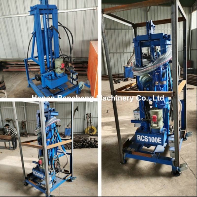 150 m de profundidad Rig de perforación de pozos portátil 22Hp / 16.2Kw motor diesel potencia tipo percussivo y giratorio