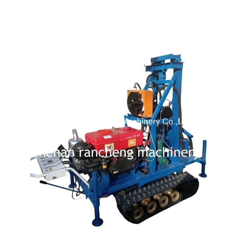 Easy Operation RCS200C Rubber Crawler Portable Drilling Rig With 150m Depth 450mm Diameter