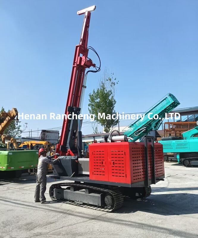 85KW Engine Solar Pile Driving Machine with 350mm Drilling Dia and 6m Piling Height