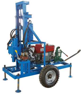 150 m de profundidad Rig de perforación de pozos portátil 22Hp / 16.2Kw Potencia del motor diesel