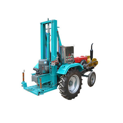 Máquina de perforación de pozos de 150 m de profundidad 30KW Tractor de cuatro ruedas Rig de perforación de pozos de agua