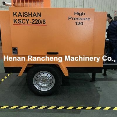KSCY220/8 Compresor de aire 75HP motor diésel Compresores de aire portátiles de tornillo