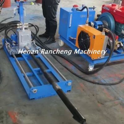 Profundidad de perforación 60-80m Máquina de perforación de empuje hidráulico con motor diesel de 32 HP