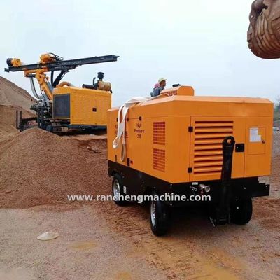 Compresor de aire portátil con tornillo diesel de 1400 kg 55 kW para una presión de trabajo de 8 bar