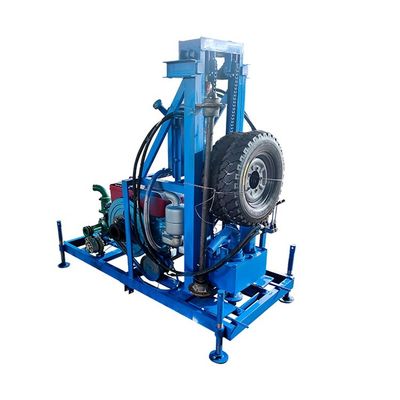 150 m de profundidad Rig de perforación de pozos portátil 22Hp / 16.2Kw motor diesel potencia tipo percussivo y giratorio