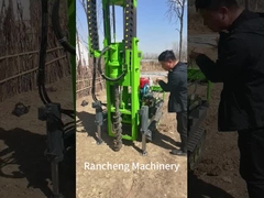 El conductor de la pila solar montada en el rastreador de goma 25HP Motor diesel 30m Profundidad de la pila