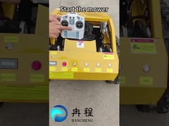 Cortador de césped híbrido de cuatro ruedas de control remoto de tipo rastreador 20 mm-180 mm Alturas de corte